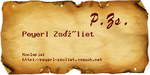 Peyerl Zsüliet névjegykártya